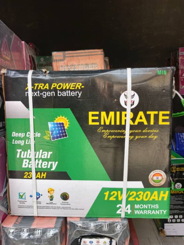 Emirate Tubular Battery 12v/230amps